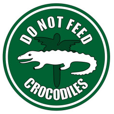 ABLAKMATRICA "DO NOT FEED CROCODILES" 10cm 2