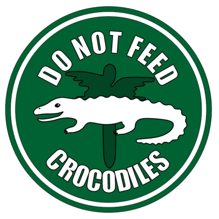 ADESIVO PER FINESTRA "DO NOT FEED CROCODILES" 10CM