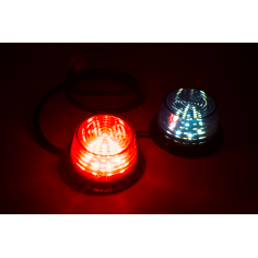 DUBBELE MODULE WIT-ROOD GEROOKTE LED MDBC 2591/GRAFIET 2