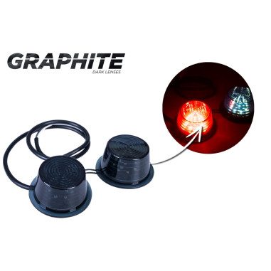 MÓDULO DOBLE LED AHUMADO BLANCO-ROJO MDBC 2591/GRAFITO