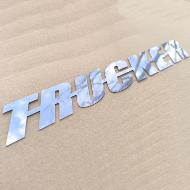 Amblem TRUCKER od nehrđajućeg čelika LOGO KROM