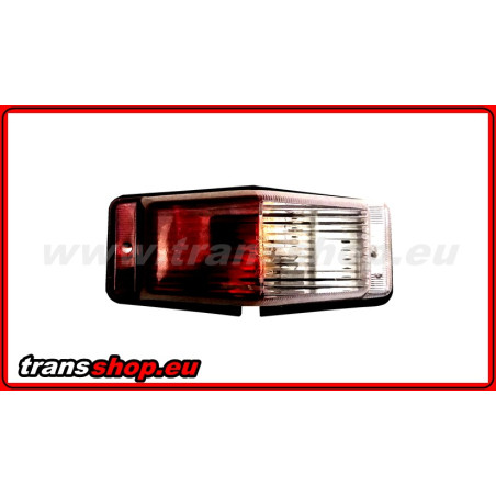 LAMPA DOUBLE BURNER OBRYSÓWKA DWU ŻARÓWKOWA BIAŁO-CZERWONA