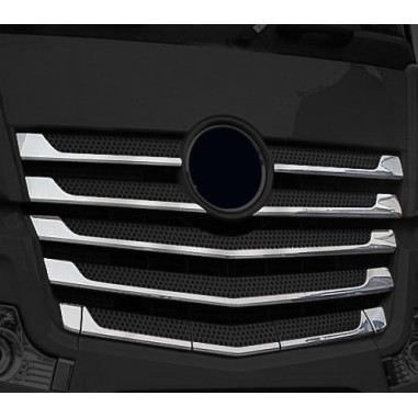 Parrilla cromada inoxidable en relieve para Mercedes Actros, MP4 y MP5