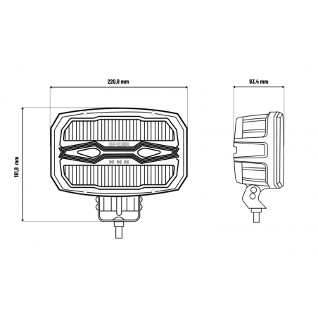 LED DALKOVE SVěTLO X-SPIDER NINJA oválný L3443