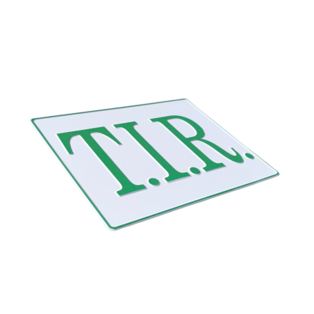 TIR EMBOSSED PLATE BOARD WHITE AND GREEN
