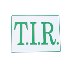 TARGA IN RILIEVO TIR BIANCA E VERDE