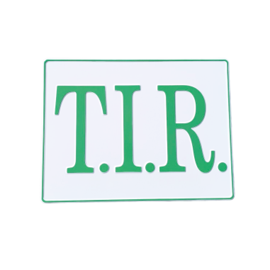 TIR reliëfplaat wit en groen