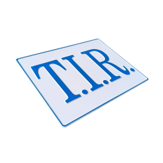 TARGA TIR IN RILIEVO, BIANCA E BLU 2