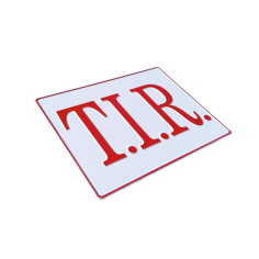 TARGA TIR IN RILIEVO, BIANCA E ROSSA 2