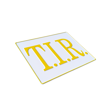 TIR DOMBORÍTOTT TÁBLA FEHÉR ÉS SÁRGA