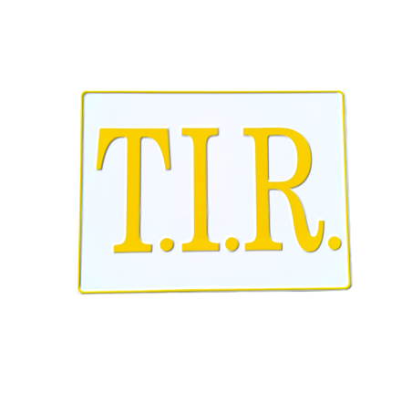 TIR DOMBORÍTOTT TÁBLA FEHÉR ÉS SÁRGA