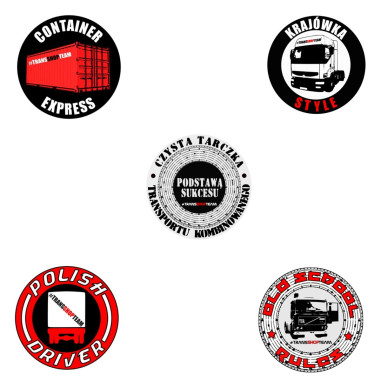 LOT DE 5 AUTOCOLLANTS D'INTÉRIEUR 10 cm