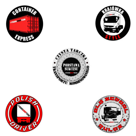 INTERIEUR STICKER SET 10cm (set van 5)