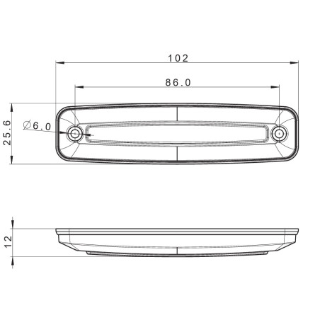 FT-079 B LED TAMNOBIJELA MARKERSKA SVJETILJKA