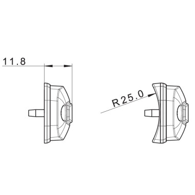FT-079 C LED TMAVĚ ČERVENÁ OBRYSKOVÁ SVÍTILNA