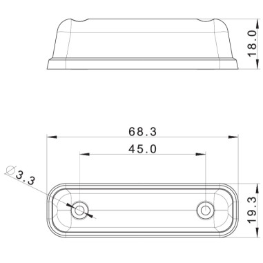 FT-081 B LED MÖRKVIT MARKERINGSLAMPA