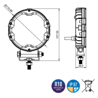 Lampada da lavoro X-SPIDER 3 L0196