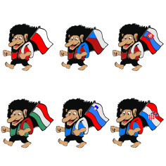 PRODUKTSET: 6X TROLL-KLISTERMÄRKE 8CM