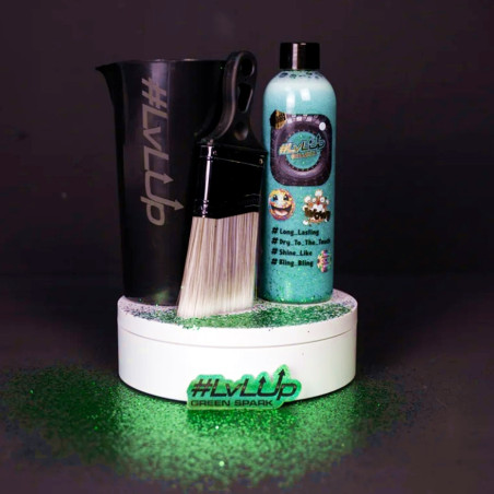 LvLUp TIRESHINE GREEN SPARK GLITTER BROKAT 250ML PREPARAT DO PIELĘGNACJI OPON