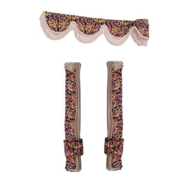 SET DANESE: TENDE IN PELUCHE GIALLE + ROTOLI + CUSCINO + DADI