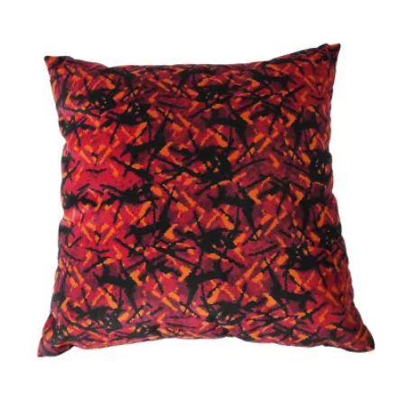 DANISH SET: RED PLUSH CURTAINS + ROLLS + PILLOW + DICE