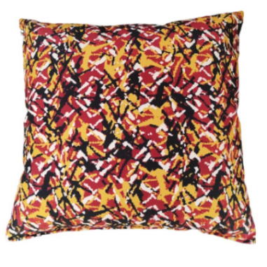 ENSEMBLE DANOIS : RIDEAUX EN PELUCHE JAUNES + ROULEAUX + COUSSIN + DÉS