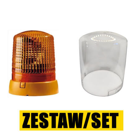 SET: HELLA KL7000 FLITSLAMP + DECORATIEVE WITTE LAMPENKAP