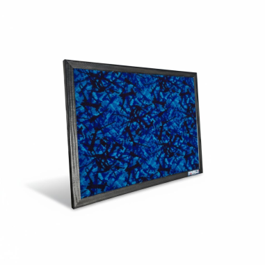 PRINTBORD MET BLAUWE DEENSE PLUCHE