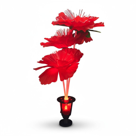 ROOD VERLICHT BLOEM VOOR INTERIEUR USB/USB-C