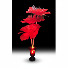 Fleur rouge lumineuse pour port USB/USB-C intérieur