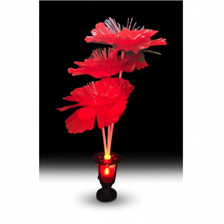 RÖD BELYSEN BLOMMA FÖR INOMHUSDATA USB/USB-C