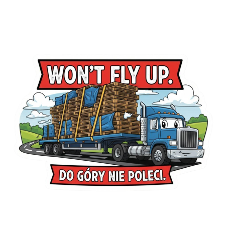 SAMOLEPKA "WON'T FLY UP" 8X5,6CM