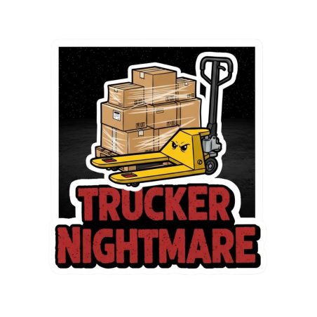 STICKER "TRUCKER NIGHTMARE" 8X7.4CM