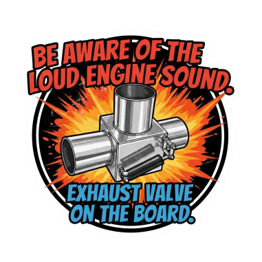 STICKER "EXHAUST VALVE" 8X7.7CM