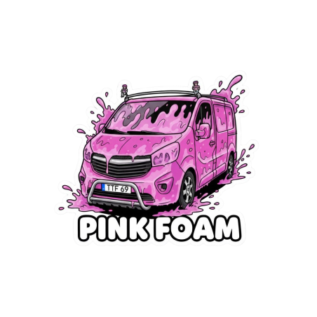 STICKER "PINK FOAM" 8X6.9CM