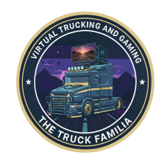 "VIRTUAL TRUCKING" STICKER 8CM