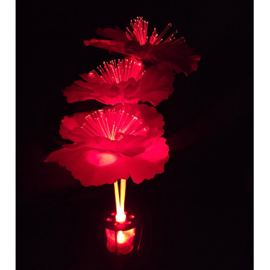 ROOD VERLICHT BLOEM VOOR INTERIEUR (SIGARETTENAANSTEKER 12/24V)