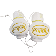 "POPPY" PLYŠOVÉ BÍLÉ LAHVIČKY (2 KUSY)