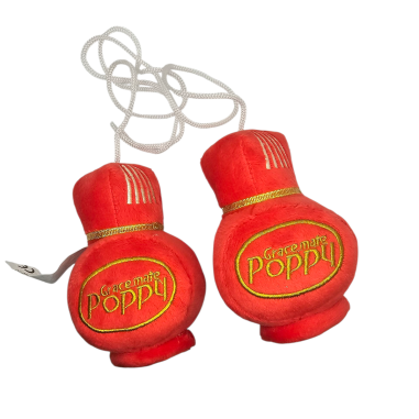 "POPPY" RÖDA PLYSGFLASKOR (2 BITAR)