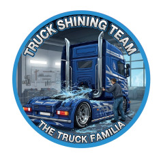 SAMOLEPKA "TRUCK SHINING TEAM" 8CM