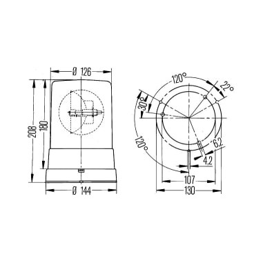 HELLA KL710 24V-OS VILLOGÓLÁMPA