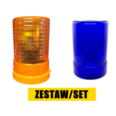 SET: HELLA KL710 FLASH LAMP + DECORATIVE BLUE LAMPSHADE