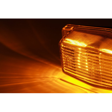 Lampe à DOUBLE BURNER OMNIUS, abat-jour blanc/LED orange