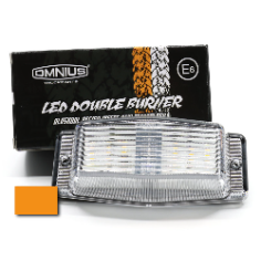 OMNIUS DOUBLE BURNER MET WITTE LAMPENKAP/ORANJE LED