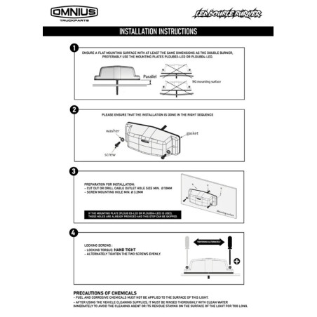 OMNIUS DOUBLE BURNER LAMP SMOKE DUAL COLOR