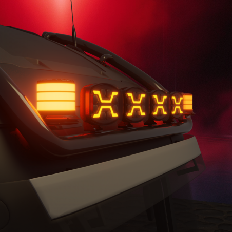 LED X SPIDER 2 ORANŽOVY Výstražný LED maják, magnet