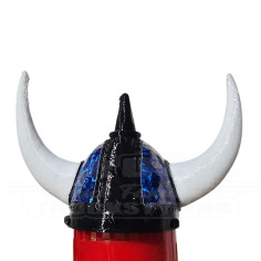 VIKINGSKÁ PŘILBA MODRÁ DÁNSKÁ PLYŠOVÁ NA POPPY