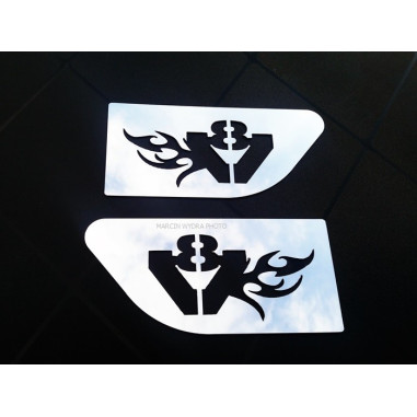 SCANIA V8 inox decoration under cab mudguard