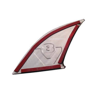 Decoración de acero inoxidable delante del asa Scania V8 cromada en relieve