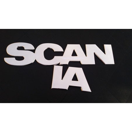 SCANIA SIGNO EN RELIEVE 3D CROMO GRANDE 82 CM